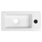 ZOE lavabo en céramique 37x18 cm, trou de robinet sur le RHS