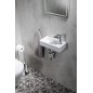 ZOE lavabo en céramique 37x18 cm, trou de robinet sur le RHS