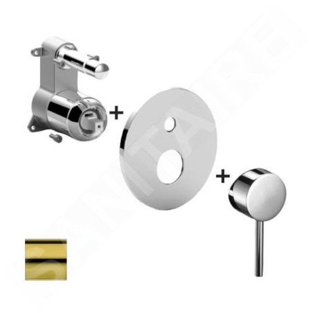 Paffoni Light - Mitigeur encastré pour 2 sorties, or LIGBOX015HG/M