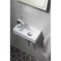 ZOE lavabo en céramique 37x18 cm, trou de robinet sur le LHS