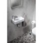 ZOE lavabo en céramique 37x18 cm, trou de robinet sur le LHS