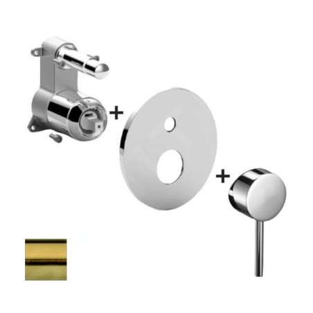 Paffoni Light - Mitigeur encastré pour 2 sorties, doré brossé LIGBOX015HGSP/M