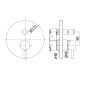 Paffoni Light - Mitigeur encastré pour 2 sorties, doré brossé LIGBOX015HGSP/M Paffoni Light - Mitigeur encastré pour 2 sorties, doré brossé LIGBOX015HGSP/M