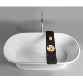 Plateau de baignoire DELONIX, 86x20 cm, noir