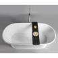 Plateau de baignoire DELONIX, 86x20 cm, noir