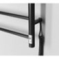 Radiateur de serviette électrique REDONDO avec minuterie, rond, 630x1160 mm, 130 W, noir