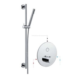 Paffoni Compact Box - Mitigeur de douche thermostatique encastré, chrome CPT013CR