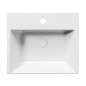 KUBE X lavabo en céramique 55x47cm, demi-recturé, blanc ExtraGlaze KUBE X lavabo en céramique 55x47cm, demi-recturé, blanc ExtraGlaze
