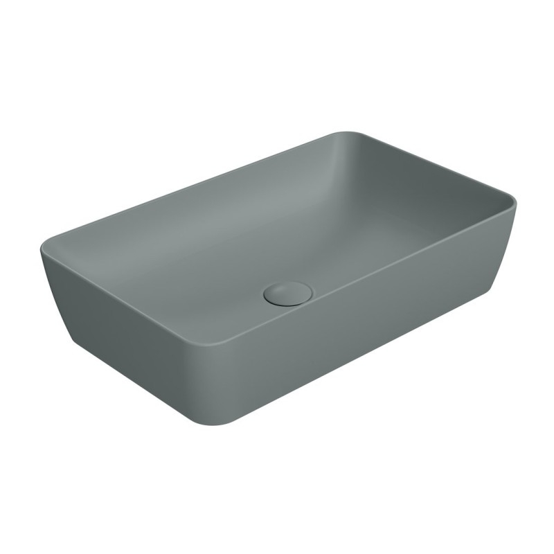 Comptoir NUBES lavabo en céramique 60x38cm, agave mat