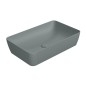 Comptoir NUBES lavabo en céramique 60x38cm, agave mat