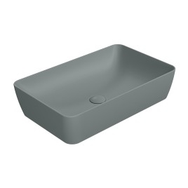 Comptoir NUBES lavabo en céramique 60x38cm, agave mat
