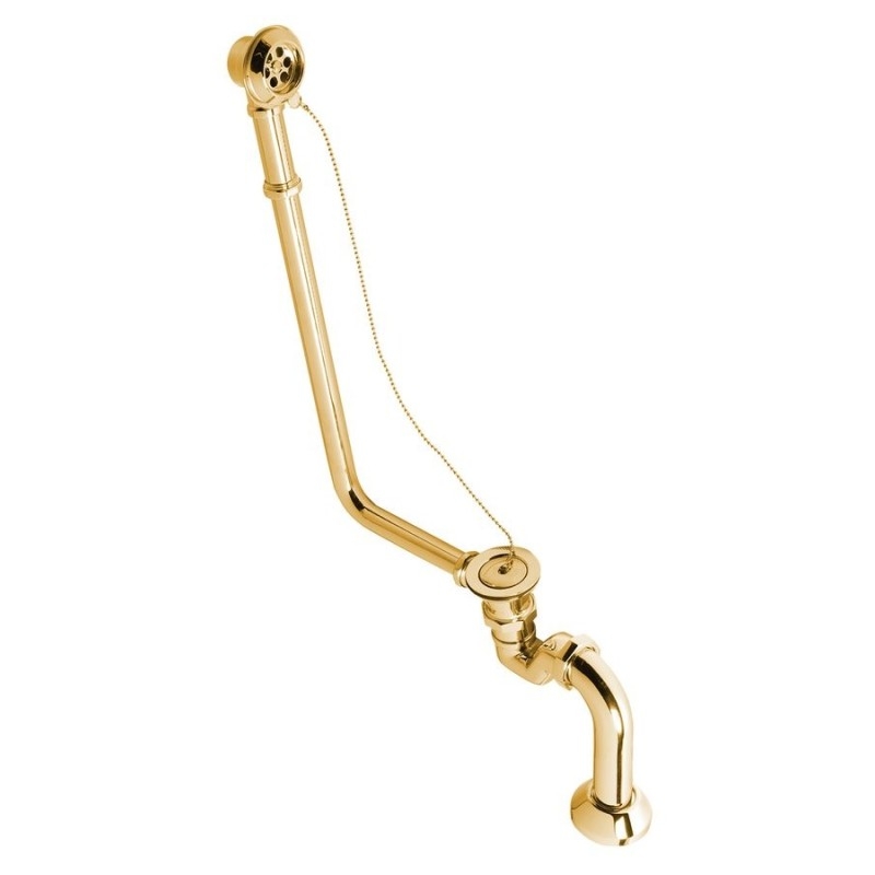 CHARLESTON Ensemble de bain pour installation externe, chaîne, y compris Siphon, or