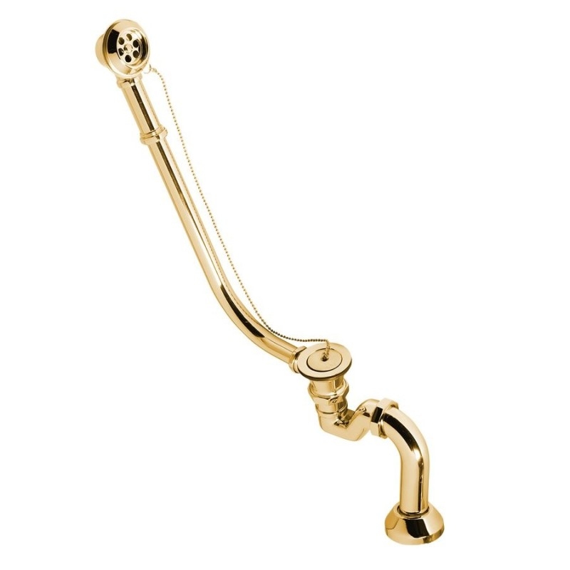 Ensemble de bain RETRO pour installation externe, chaîne, y compris Siphon, or