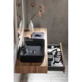 MORIAN Basin Cabinet 100x14x48cm, chêne, gauche
