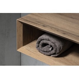 MORIAN Basin Cabinet 100x14x48cm, chêne, droite