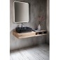 Meuble vasque MORIAN 120x14x48cm, chêne, gauche