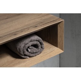 Meuble vasque MORIAN 120x14x48cm, chêne, gauche