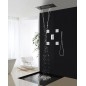 Douche 2x cascade, 700x380mm, acier inoxydable poli