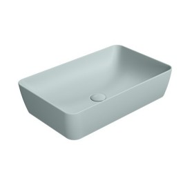 Comptoir NUBES lavabo en céramique 60x38cm, ghiaccio matt