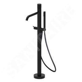 Paffoni Jo - Mitigeur de baignoire au sol, avec accessoires, noir mat JO032NO