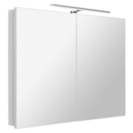 Armoire de toilette GRETA avec éclairage LED, 101x70x14cm, blanc mat