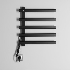 Radiateur de serviette électrique ELCOR 480x520x50 mm, 63 W, noir mat