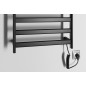 Radiateur de serviette électrique ELIAS 490x730x110 mm, 105 W, noir mat