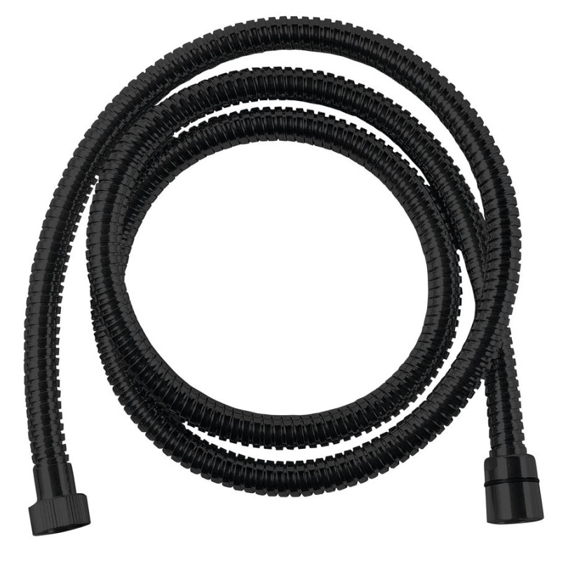 Tuyau de douche en métal POWERFLEX, 150cm, noir mat