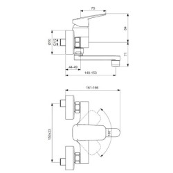 Ideal Standard CeraPlan - Mitigeur de lavabo, chrome BD241AA