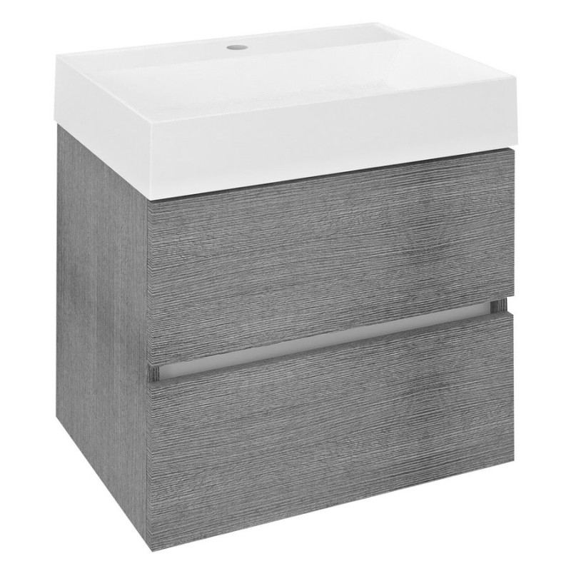 Unité de vanité ODETTA 57x50x43,5cm, chêne argenté Unité de vanité ODETTA 57x50x43,5cm, chêne argenté