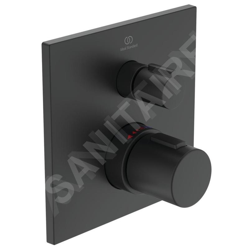 Ideal Standard CeraTherm - Mitigeur de douche thermostatique encastré, noir A6956XG
