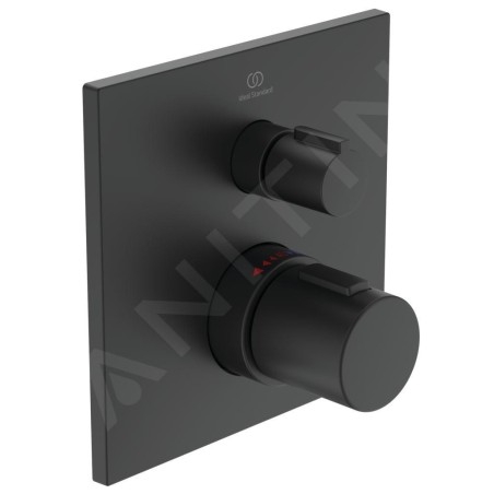 Ideal Standard CeraTherm - Mitigeur de douche thermostatique encastré, noir A6956XG
