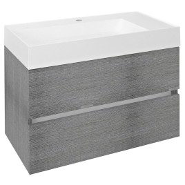 Unité de vanité ODETTA 82x50x43,5cm, chêne argenté