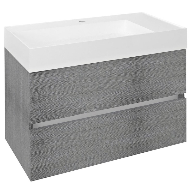Unité de vanité ODETTA 82x50x43,5cm, chêne argenté Unité de vanité ODETTA 82x50x43,5cm, chêne argenté