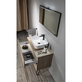 Unité de vanité ODETTA 82x50x43,5cm, chêne argenté