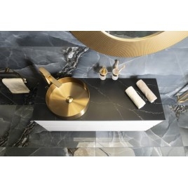 Unité de vanité ODETTA 118x50x43,5cm, chêne argenté