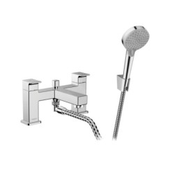 Hansgrohe Vernis Shape - Mitigeur sur le bord de baignoire avec accessoires, installation 2 trous, chrome 71462000