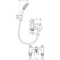 Hansgrohe Vernis Shape - Mitigeur sur le bord de baignoire avec accessoires, installation 2 trous, chrome 71462000 Hansgrohe Vernis Shape - Mitigeur sur le bord de baignoire avec accessoires, installation 2 trous, chrome 71462000