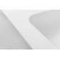 Vasque double centrale ARUBA, 130x51,5 cm, Rockstone blanc mat