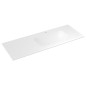 ARUBA Washbasin right, 170x51,5 cm, Rockstone white mat