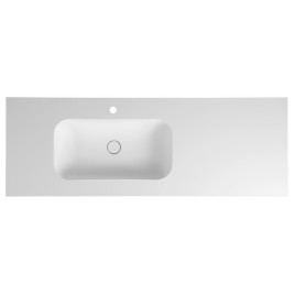 ARUBA Washbasin gauche, 180x51,5 cm, Rockstone blanc mat