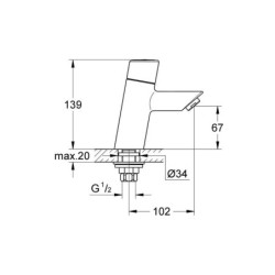 Grohe Feel - Robinet de baignoire, chrome 32274000