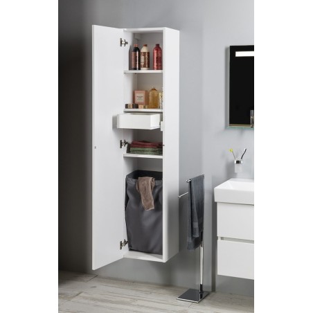 ESPACE Unité de rangement 35x172x32cm, 1x porte, gauche/droite/blanc brillant