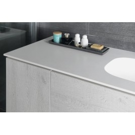 TREOS lavabo 111,6x51,3 cm, Rockstone, blanc mat