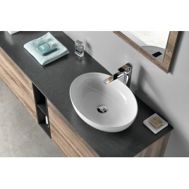 TREOS board 1116x513 mm, Rockstone, blanc mat