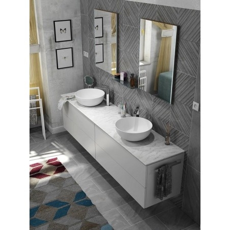 TREOS board 1466x513 mm, Rockstone, blanc mat