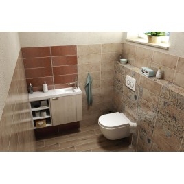 LATUS VI Basin Cabinet 50x50x22 cm, droite, Elm Bardini