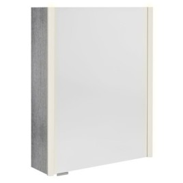 ALIX Armoire miroir avec éclairage LED 56x70x17,5cm, gauche/droite, chêne argenté
