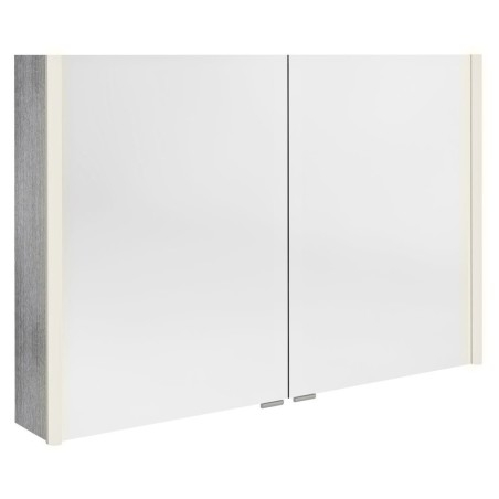 ALIX Armoire miroir avec éclairage LED 106x70x17,5cm, chêne argenté