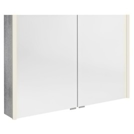 ALIX Armoire miroir avec éclairage LED 106x70x17,5cm, chêne argenté